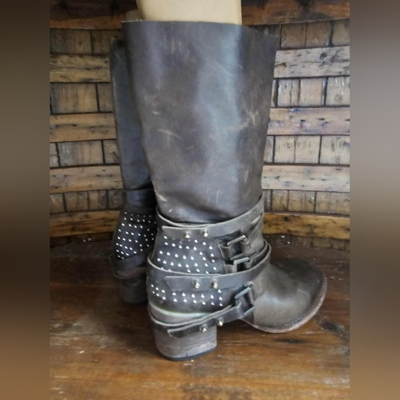 Freebird by Steven Shoes - Freebird by Steven Dark Brown Studded Boots